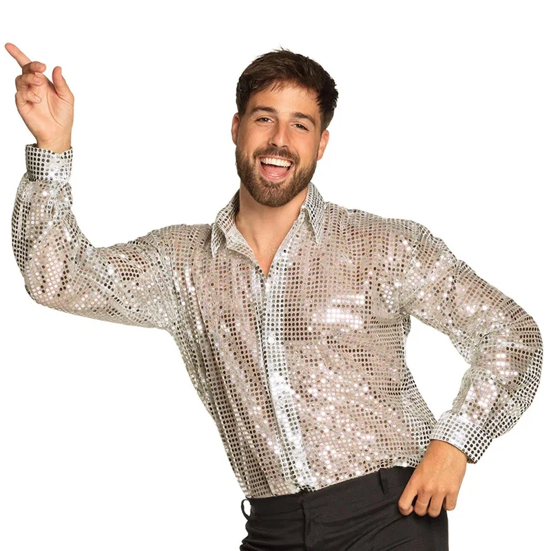 Discoskjorta, silver