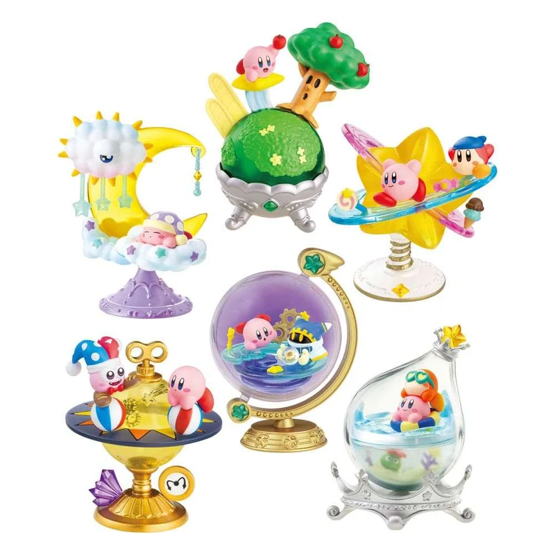 Kirby Mini Figures Starrium Blind Box-display med 6 PVC-minifigurer