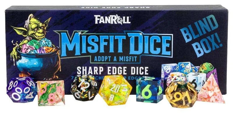 Misfit Adopt a Misfit Dice Set Blind Box – Sharp Edge-tärningsset