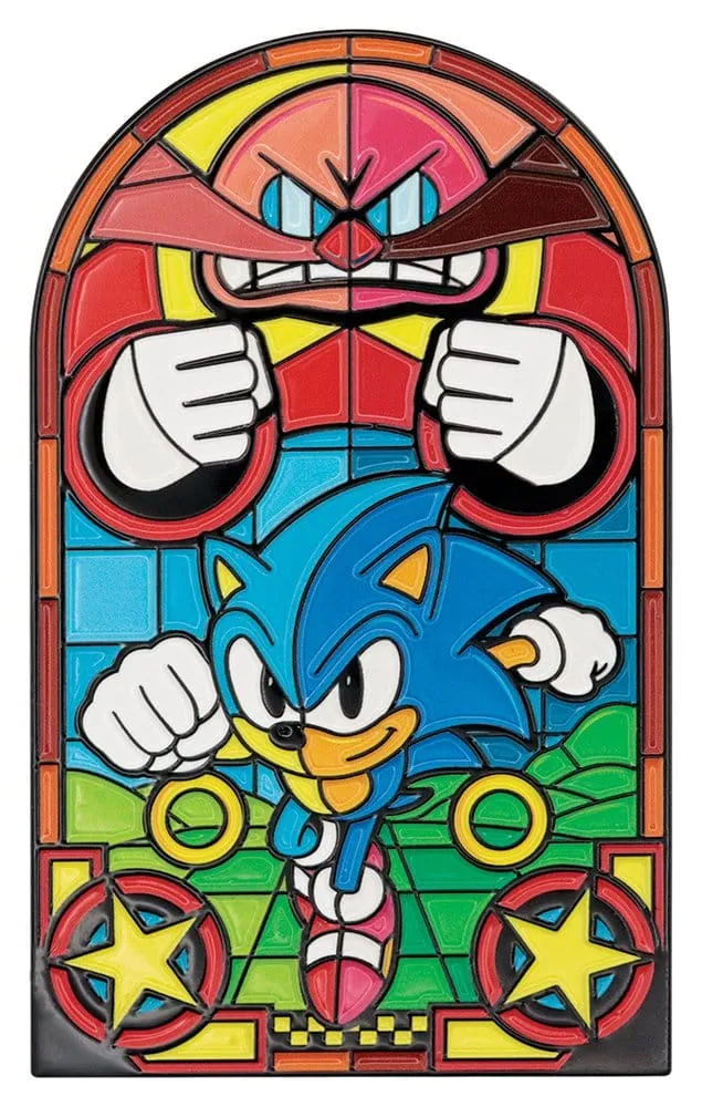 Sonic The Hedgehog Silverstång i Stil av Kyrkfönster 60 cm
