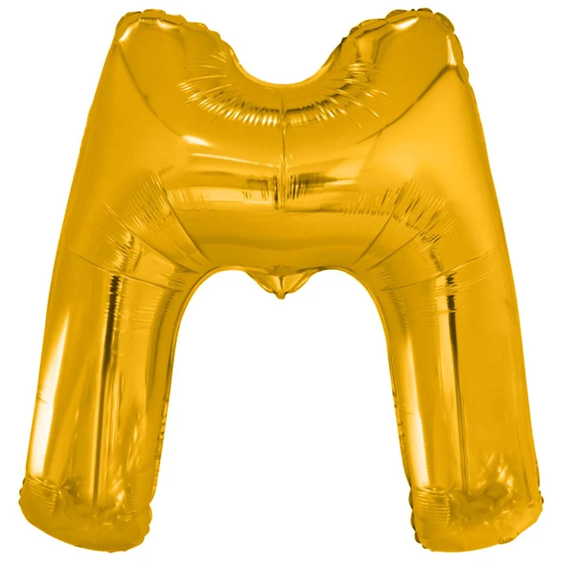 Folieballong, bokstav guld M 86 cm