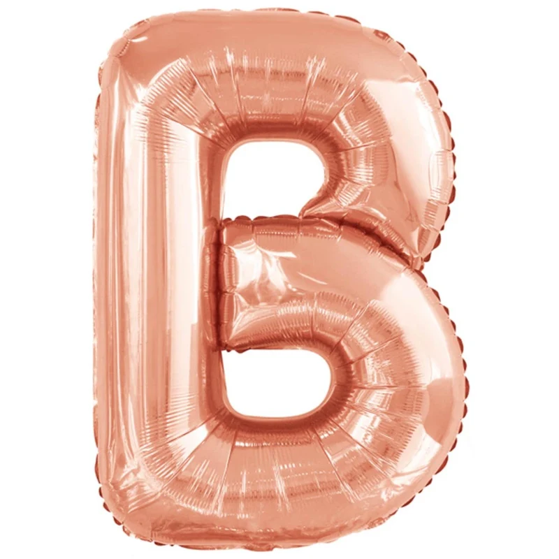 Folieballong, bokstav rosé B 86 cm
