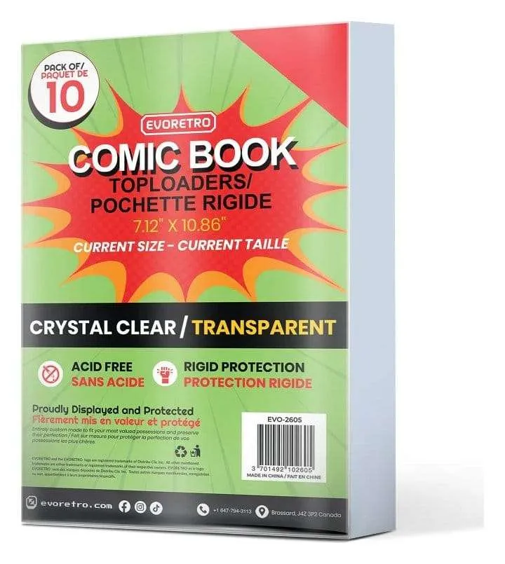 Evoretro Comics Topload Holder 10-Pack Current