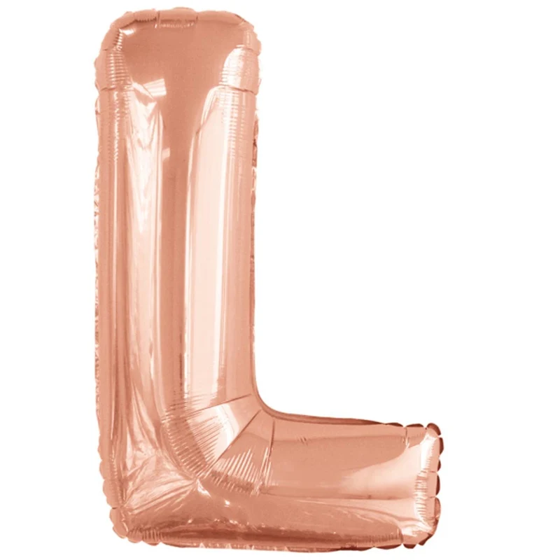 Folieballong, bokstav rosé L 86 cm