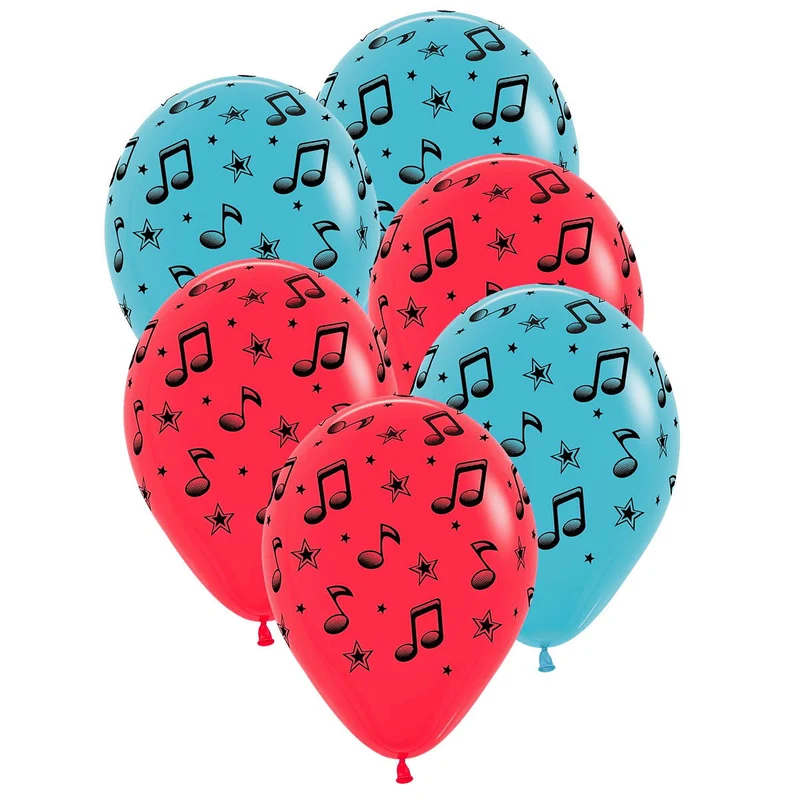 Ballonger, musiknoter 6 st