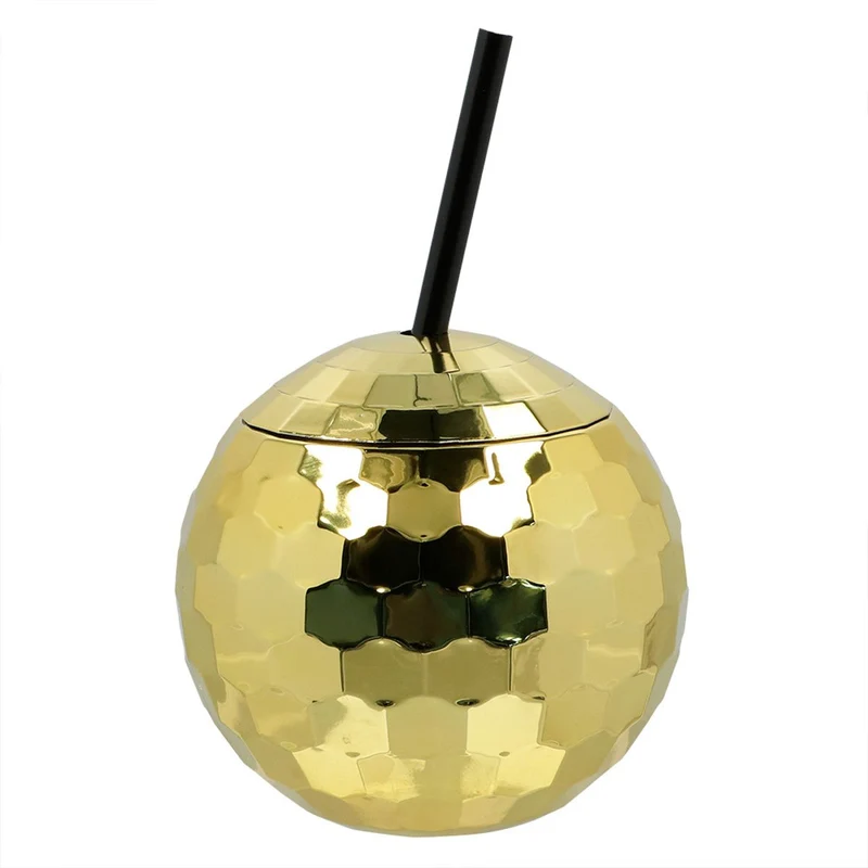 Drinkglas, discoboll guld