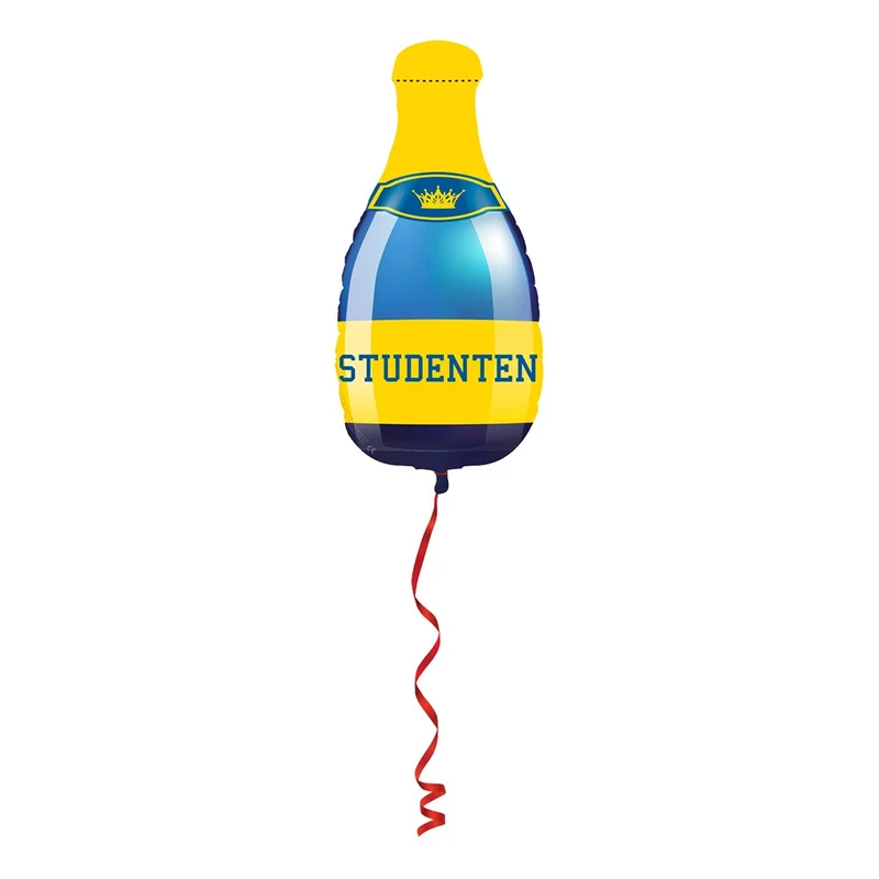 Folieballong, studenten champagne 75x33 cm