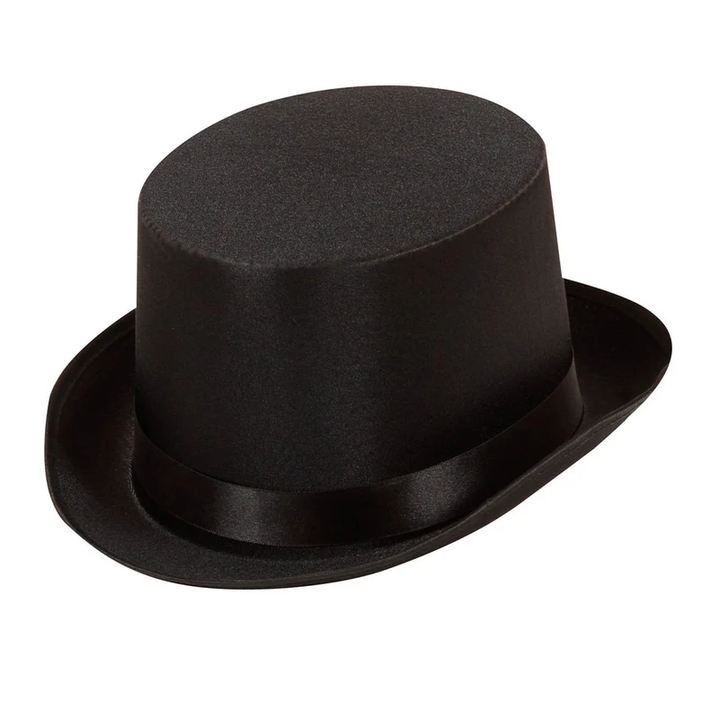 Hög hatt, satin svart