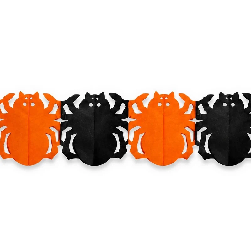 Girlang, spindel svart/orange 4 m