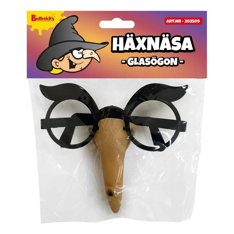 Glasögon med häxnäsa