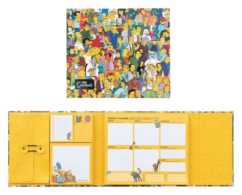 The Simpsons veckoplanerare med sticky notes 19 x 17 cm