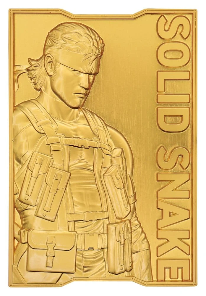 Metal Gear Solid 2 Ingot Solid Snake 24k guldbelagd Limited Edition