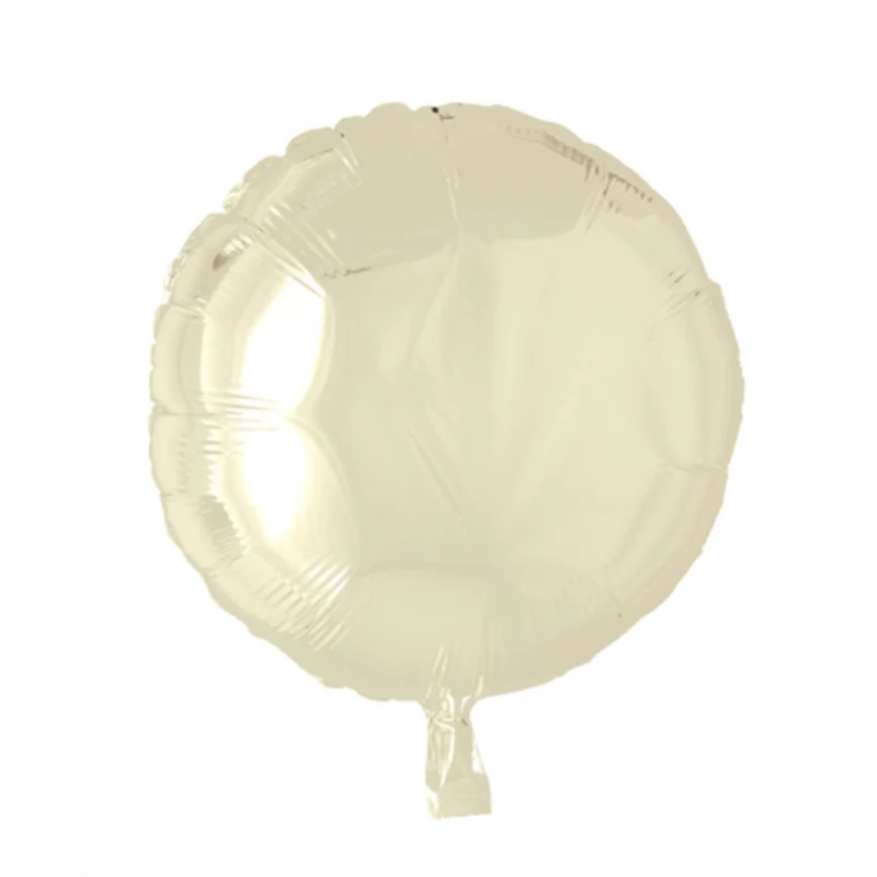 Folieballong, rund elfenben 45 cm