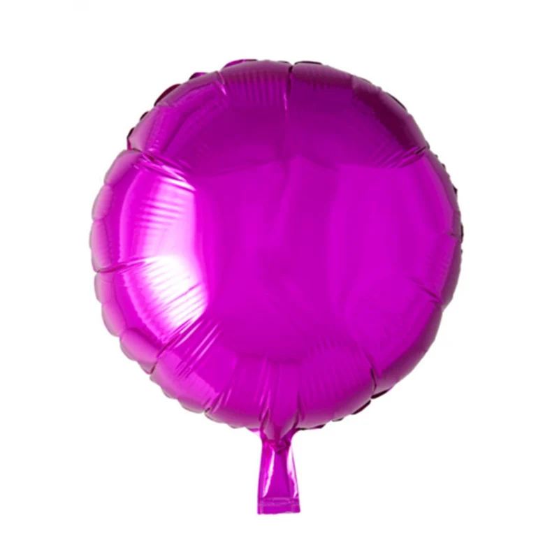 Folieballong, rund rödlila 45 cm