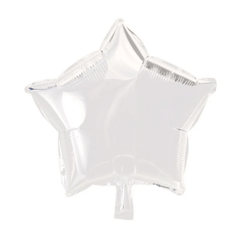 Folieballong, stjärna vit 45 cm