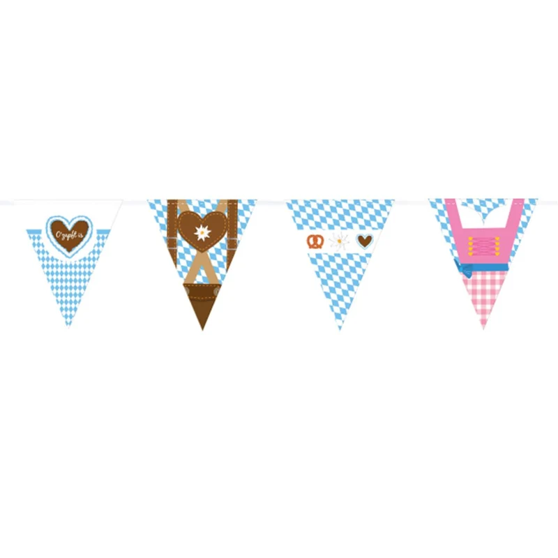 Flaggirlang, oktoberfest Bayern Lightblue 400 x 19.5 cm