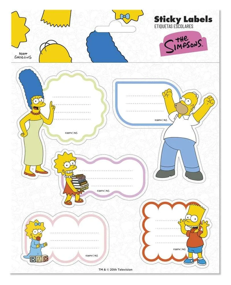 The Simpsons Premium självhäftande etiketter (10-pack)