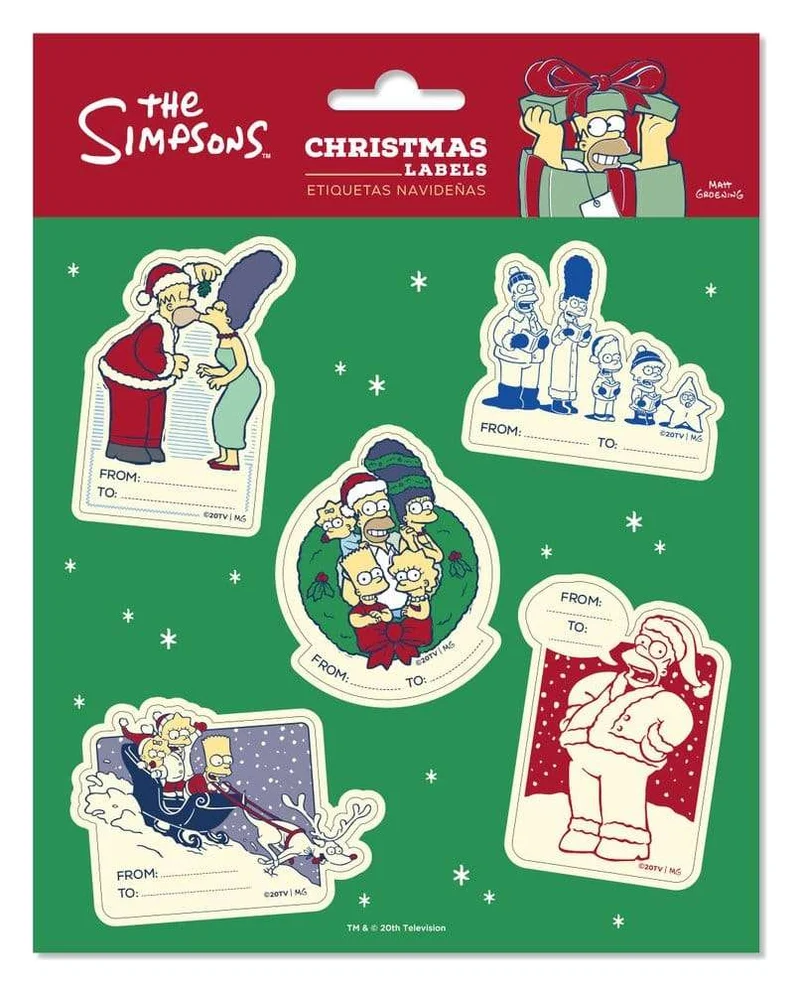 The Simpsons Premium självhäftande juletiketter (10-pack)