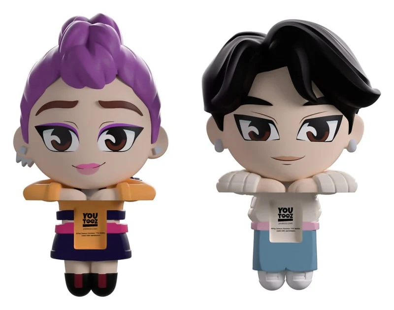 KPop Demon Hunters Samlarfigurer Jinu och Rumi Monitor Buddiez, 6 cm