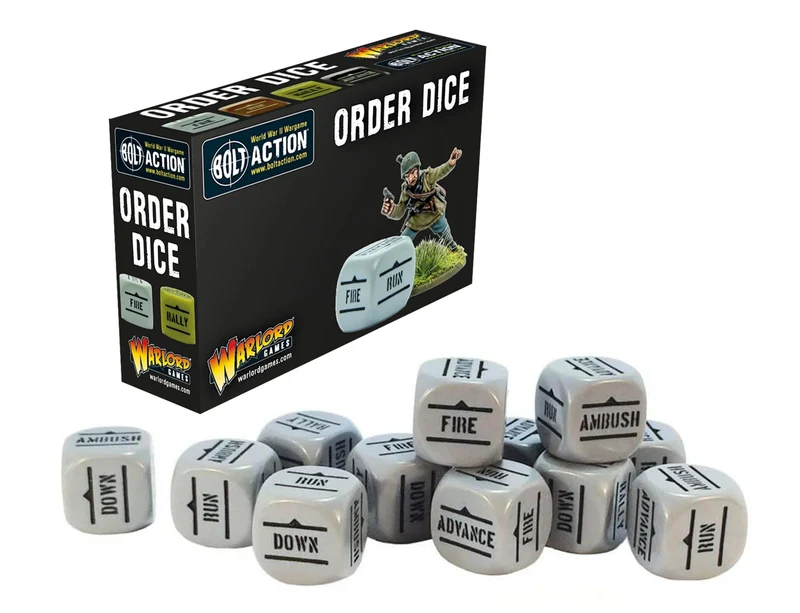 Bolt Action - Order Dice - Grey