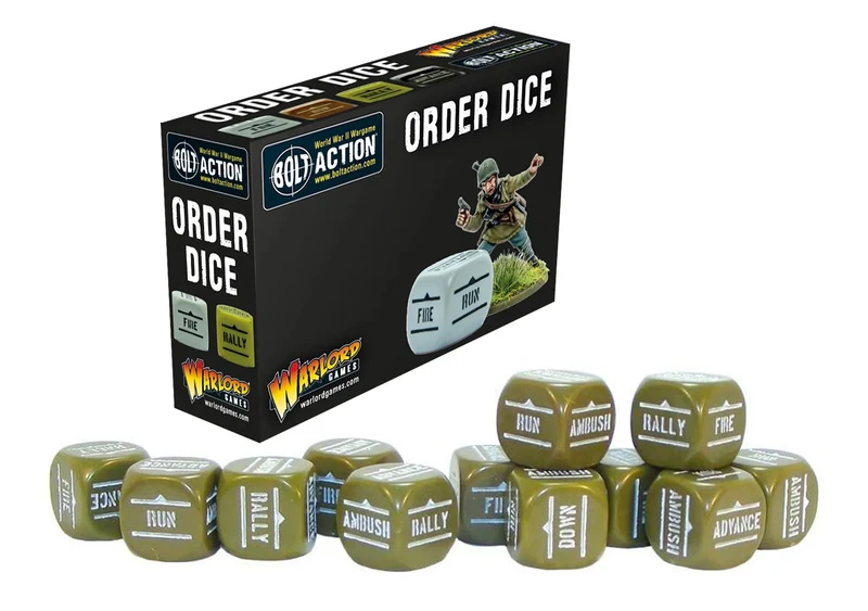 Bolt Action - Order Dice - Olive Drab