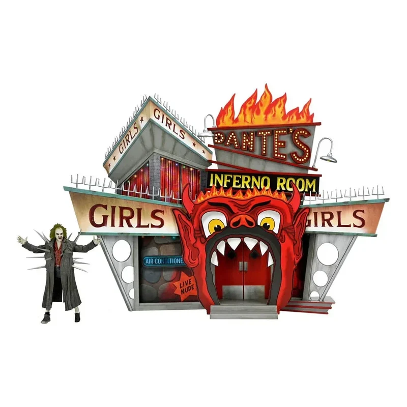Beetlejuice (1988) Diorama Trenchcoat med Spikar Inferno Room Deluxe Set