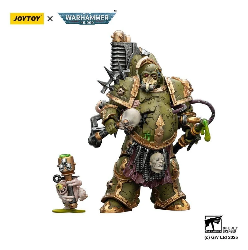 Warhammer 40 000 Actionfigur Death Guard Foul Blight Spawn med Plague Sprayer 12 cm