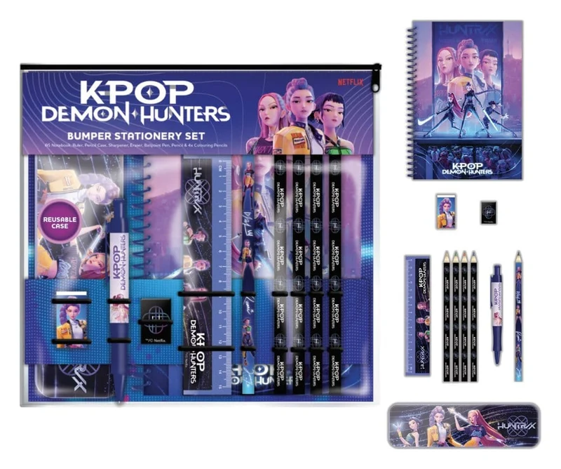 KPop Demon Hunters 12-delars Kontorsset A4 Bumper