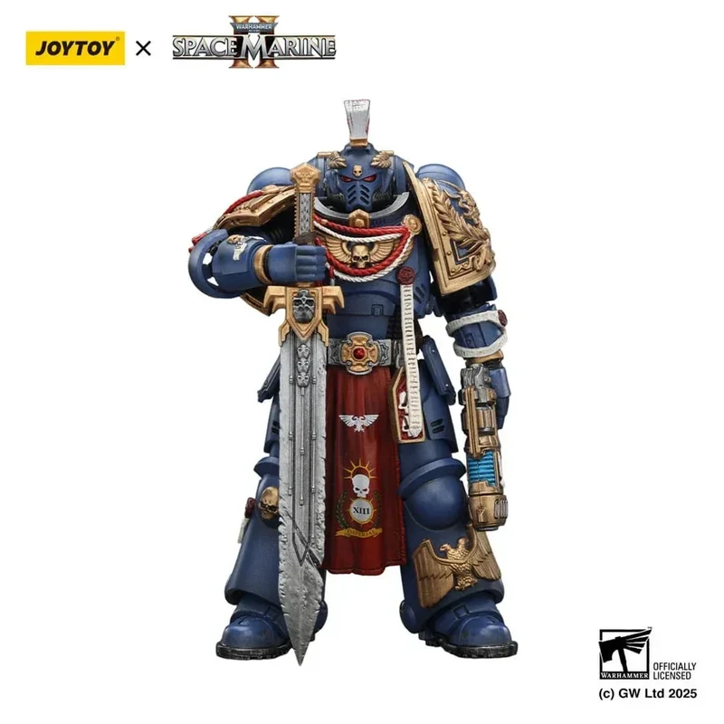 Warhammer 40,000: Space Marine 2 Action Figur Ultramarines Relic Primus Armour med Plasma Pistol och Combat Blade 13 cm