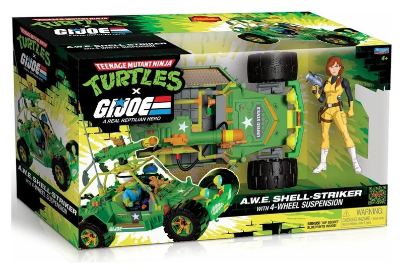 Teenage Mutant Ninja Turtles x G.I. Joe Crossover Classics Fordon A.W.E. Shell-Striker med Figur