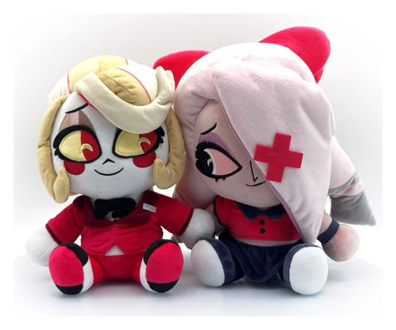 Hazbin Hotel gosedjur 2-pack Alla hjärtans dag Charlie & Vaggie 22 cm