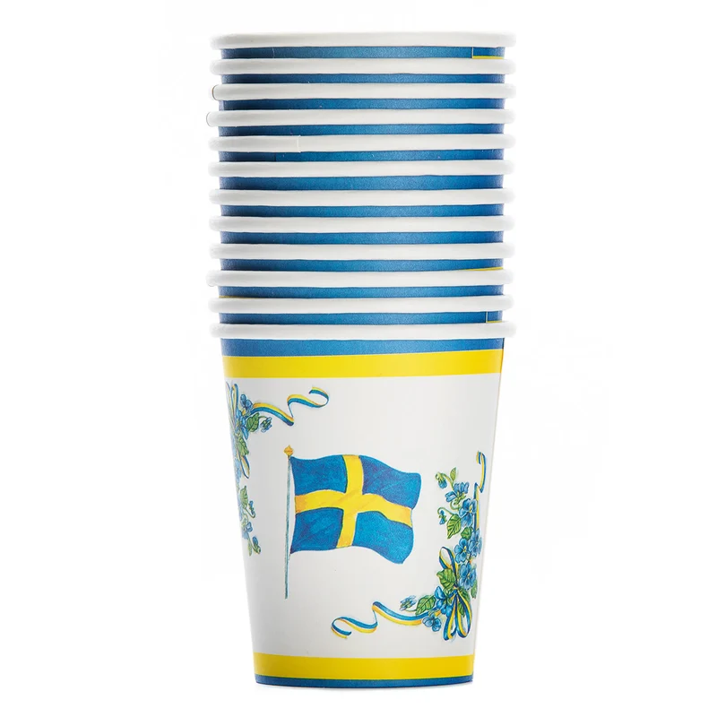 Pappersmuggar, svenska flaggan 12 st