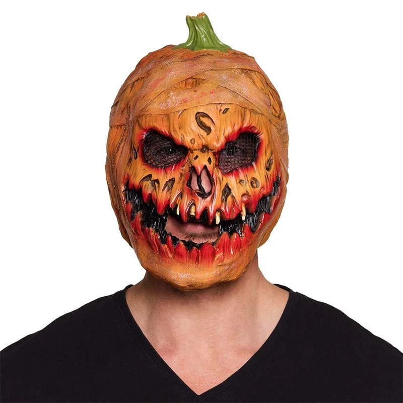 Latexmask, läskig pumpa