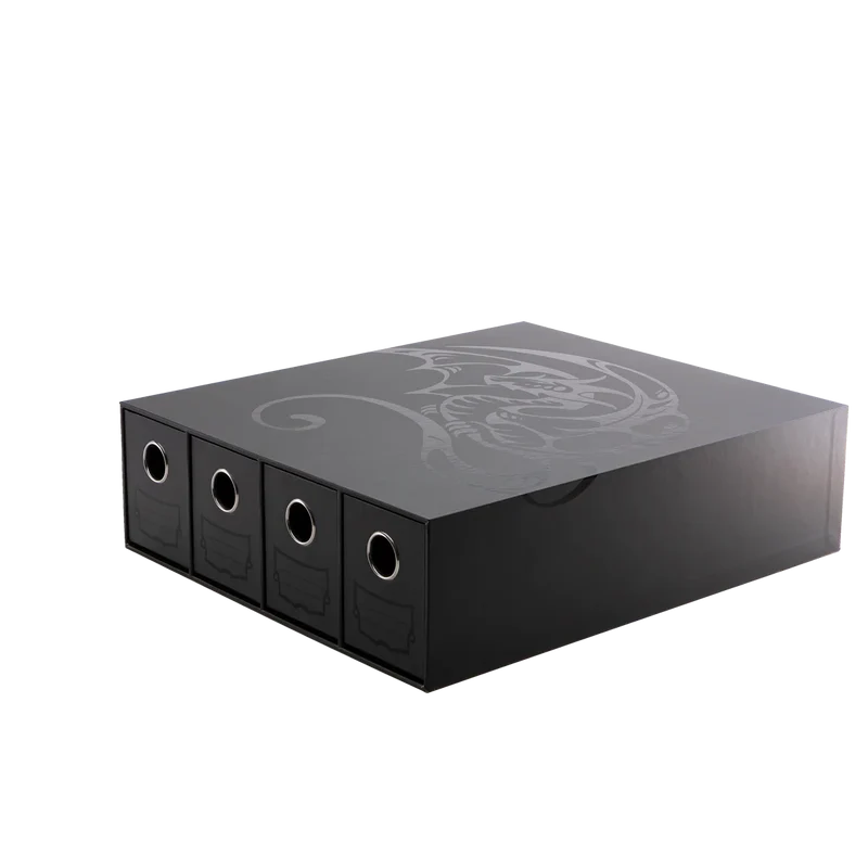 Dragon Shield - Fortress - 4-Card Drawers Horizontal - Black