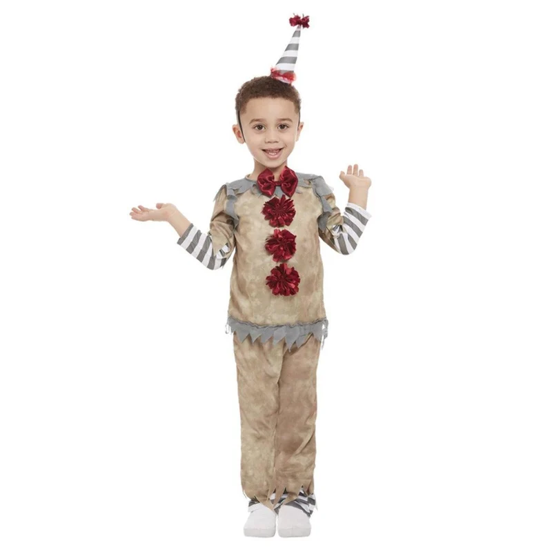 Barndräkt, vintage clown 3-4 år