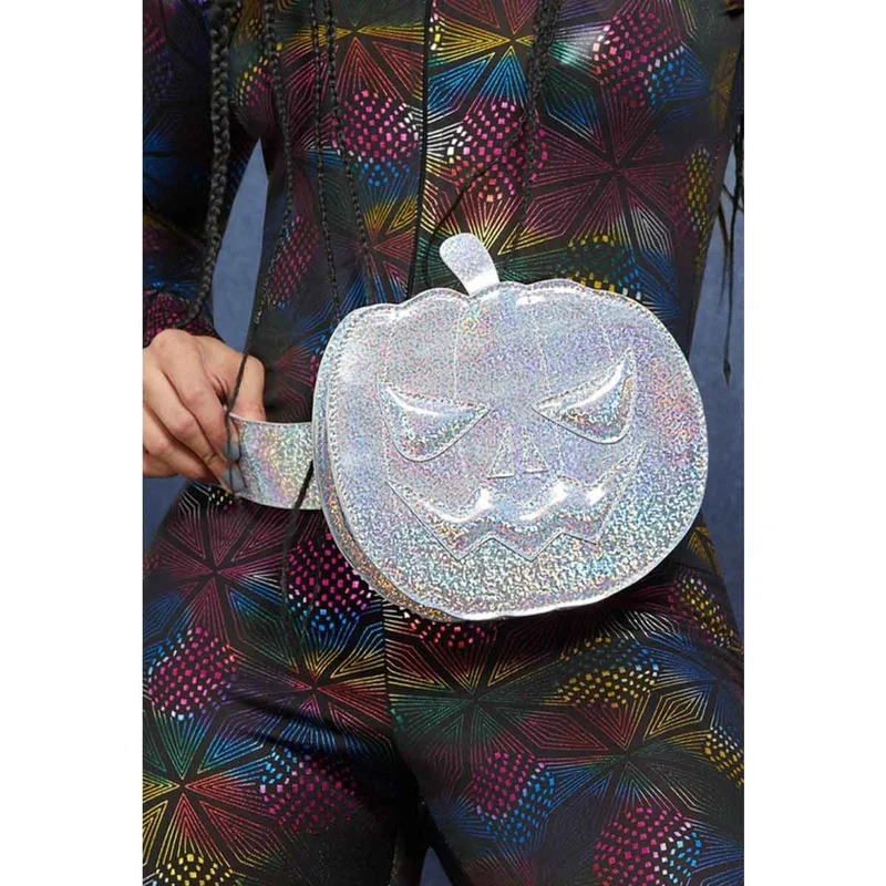 Midjeväska, Fever holographic pumpkin bum bag silver