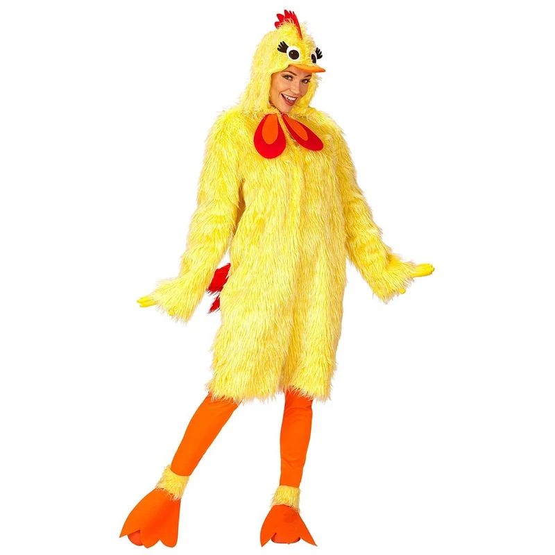 Kycklingdräkt, gul one size