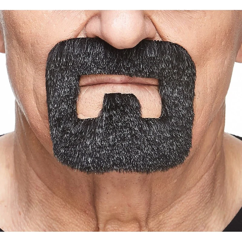 Mustasch, handyman grå/vit