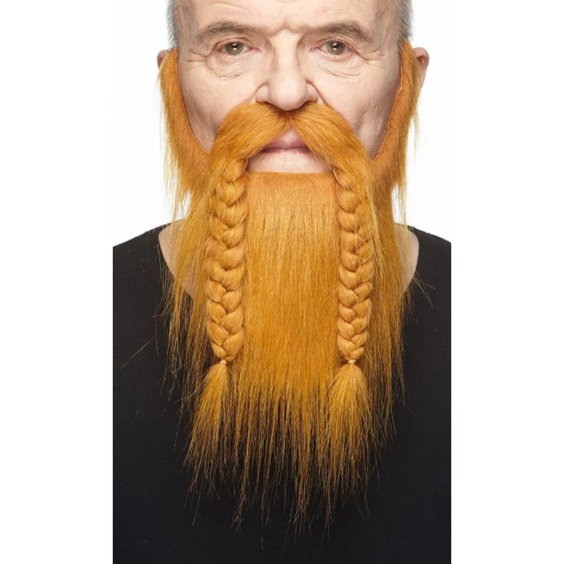 Mustasch med skägg, viking röd