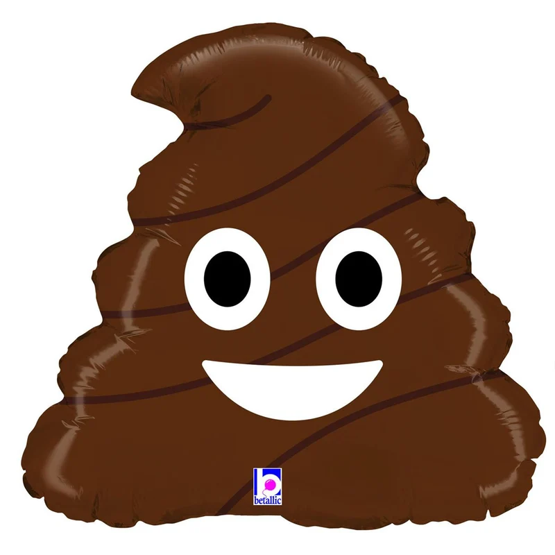 Folieballong, emoji poo 45 cm