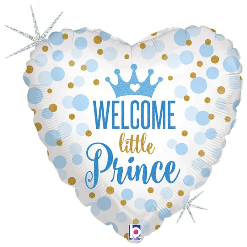 Folieballong, welcome little prince 45 cm