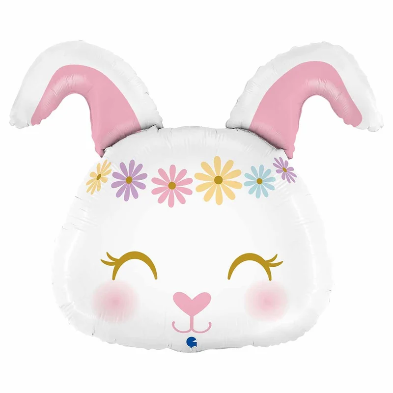 Folieballong, blommig kanin 59 cm