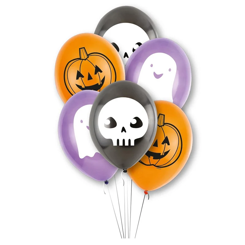 Latexballonger, Hallo-ween Friends 27.5 cm 6 st