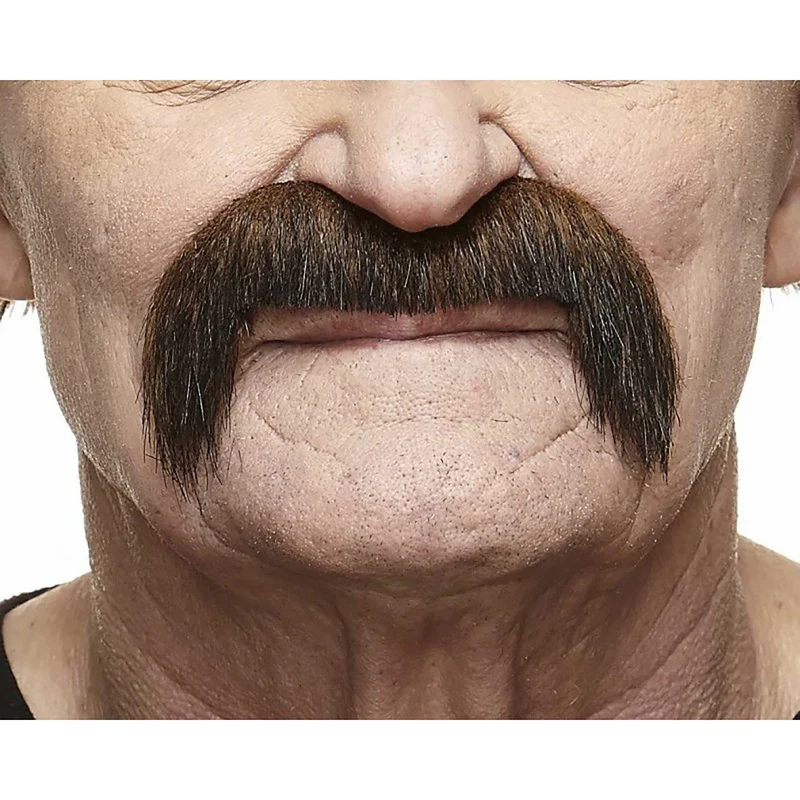 Mustasch, cowboy brun/grå