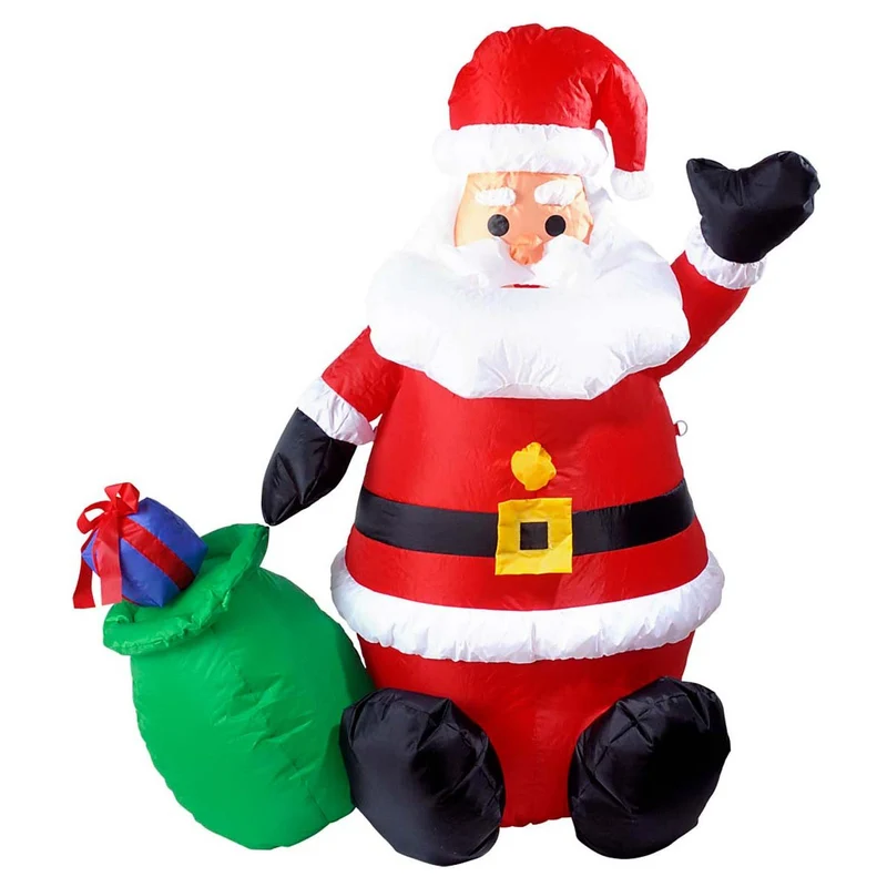 Uppblåsbar props, tomte 122 cm