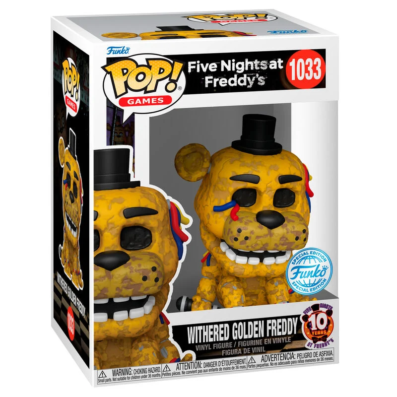 Funko POP Five Nights at Freddy's Withered Golden Freddy Exclusive