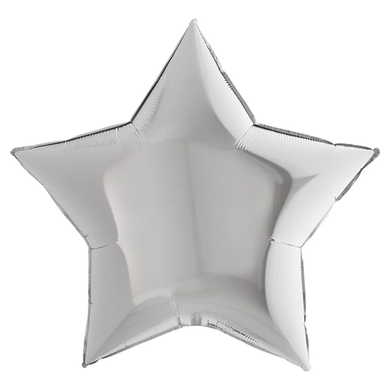 Folieballong, stjärna silver 91 cm