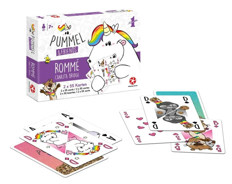 Chubby Unicorn Nummer 1 Spelkort Set - Rommé, Bridge, Canasta