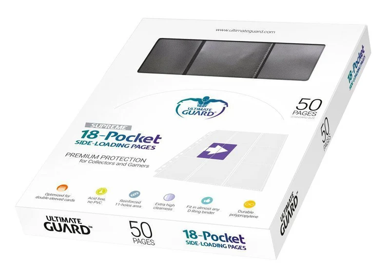 Ultimate Guard 18-Pocket Sidor Side-Loading (50) - Svart