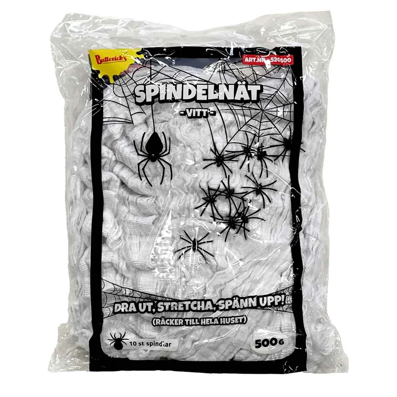 Spindelnät, vit 500 g